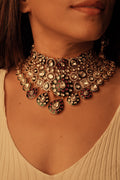 Maharani Moissanite Choker Necklace Set