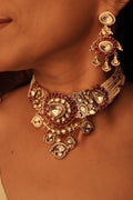 Modern Heirloom Moissanite Choker with Drops