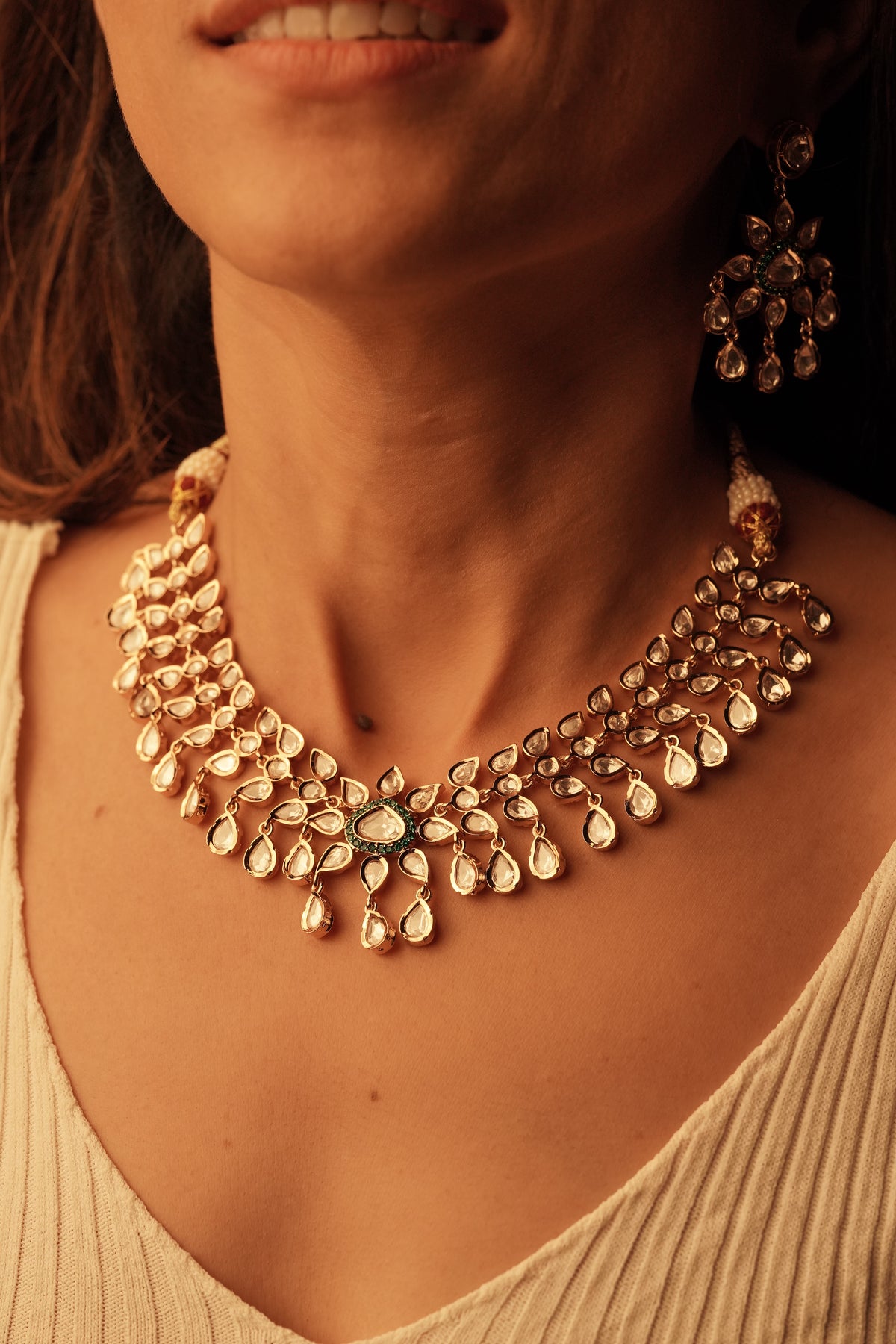Sparkling Moissanite Necklace Set
